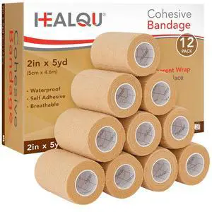 Self Adhesive Bandage Wrap - 12 Rolls 2in x 5yd Cohesive Tape for Athletic and Sports - Self Adherent Medical Tape, Flexible, Elastic Bandages for Wrist & Ankle Vet Wrap for Dogs Self Adhesive Bandage Wrap - 12 Rolls 2in x 5yd Cohesive Tape for Athletic and Sports - Self Adherent Medical Tape, Flexible, Elastic Bandages for Wrist & Ankle Vet Wrap for Dogs