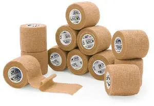 Self Adherent Cohesive Bandages Wrap 12Packs 2" x 5 Yards Self Adherent Cohesive Bandages Wrap 12Packs 2" x 5 Yards