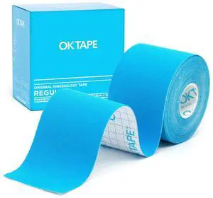 Kinesiology Tape, Regular Original Cotton Elastic Athletic Tape for Support and Recovery, Sports Tape Therapeutic Pain Relief, 2in×16.4ft Uncut Roll - Light Blue Kinesiology Tape, Regular Original Cotton Elastic Athletic Tape for Support and Recovery, Sports Tape Therapeutic Pain Relief, 2in×16.4ft Uncut Roll - Light Blue