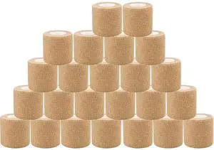 24 Pack Self Adherent Cohesive Bandage Wrap 2" x 5 Yards First Aid Tape 24 Pack Self Adherent Cohesive Bandage Wrap 2" x 5 Yards First Aid Tape