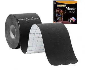 Kinesiology Tape Pro Precut 20 Strips Athletic Sports Waterproof Breathable Latex Free Tape for Ankle Wrists Knee Elastic Running Tennis Swimming Football Sports Activities Tapes (Black) Kinesiology Tape Pro Precut 20 Strips Athletic Sports Waterproof Breathable Latex Free Tape for Ankle Wrists Knee Elastic Running Tennis Swimming Football Sports Activities Tapes (Black)