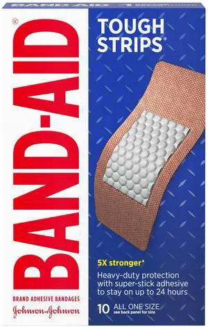 Brand Tough Strips Adhesive Bandages, Extra Large, 10 Count Brand Tough Strips Adhesive Bandages, Extra Large, 10 Count