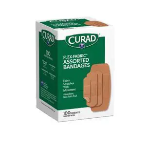 Flex-Fabric Adhesive Bandages, Assorted Sizes, Durable and Flexible Protection, 100 Count (Pack of 6) Flex-Fabric Adhesive Bandages, Assorted Sizes, Durable and Flexible Protection, 100 Count (Pack of 6)