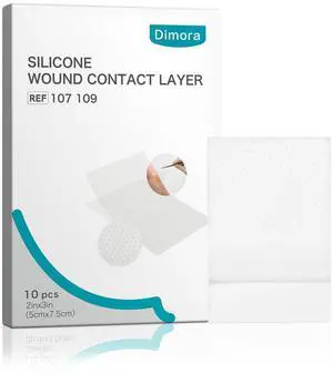 Wound Contact Layer, Silicone Dressing, 2in x 3in, 10 pcs Wound Contact Layer, Silicone Dressing, 2in x 3in, 10 pcs