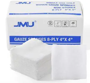 200 Woven Gauze Sponges 4x4, 8-Ply Non-Sterile Guaze Pads 200 Woven Gauze Sponges 4x4, 8-Ply Non-Sterile Guaze Pads