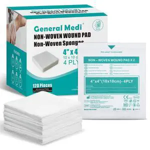 Sterile Gauze Sponges, 4" x 4" Non-Woven Wound Pads - Individually Wrapped Highly Absorbent Sponges Pads for Cushioning Minor Wounds, Cuts & Burns Wound Care (60 Packs, 120 Pieces Total) Sterile Gauze Sponges, 4" x 4" Non-Woven Wound Pads - Individually Wrapped Highly Absorbent Sponges Pads for Cushioning Minor Wounds, Cuts & Burns Wound Care (60 Packs, 120 Pieces Total)