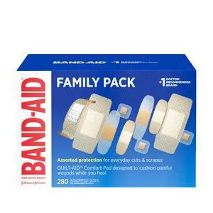 Brand Adhesive Bandages Family Pack, Assorted Sizes, 280 Count Brand Adhesive Bandages Family Pack, Assorted Sizes, 280 Count
