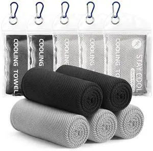 Cooling Towels - 5 Pack Gym Towels, Gym Towel for Working Out, Yoga Towel Cooling Towels - 5 Pack Gym Towels, Gym Towel for Working Out, Yoga Towel