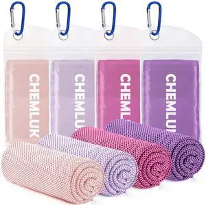 4 Packs Cooling Towels: Instant Cool Towel for Neck and Face Hot Weather UPF50 Quick Dry Microfiber Sweat Towels for Gym Workout Sports (40"x12") 4 Packs Cooling Towels: Instant Cool Towel for Neck and Face Hot Weather UPF50 Quick Dry Microfiber Sweat Towels for Gym Workout Sports (40"x12")
