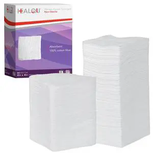 4x4 Gauze Pads - 12 Ply Woven Pack of 200 - Ultra Absorbent Soft Non-Sterile Surgical Sponges for Wound Dressing, Debridement, Cleaning and Prepping 4x4 Gauze Pads - 12 Ply Woven Pack of 200 - Ultra Absorbent Soft Non-Sterile Surgical Sponges for Wound Dressing, Debridement, Cleaning and Prepping