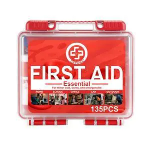 Mini First Aid Kit - 135 Piece HardCase First Aid Box, Small Mini First Aid Kit - 135 Piece HardCase First Aid Box, Small