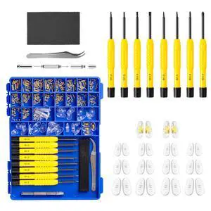 Magnetic Eyeglass Repair kit with Gold Screw, Upgraded All-in-One Eye Glass Repairing Kit Included Precision Screwdriver Sets, Nose Pads Magnetic Eyeglass Repair kit with Gold Screw, Upgraded All-in-One Eye Glass Repairing Kit Included Precision Screwdriver Sets, Nose Pads