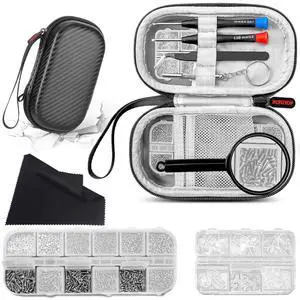 Eyeglass Repair Kit with Screws, Mini Glasses Repair Kit, Eye Glass Repairing Kit with Eyeglass Screws, Silicone Nose Pads, Tweezer, Screwdriver for Eyeglasses,Sunglasses, Magnify Glass and Case Eyeglass Repair Kit with Screws, Mini Glasses Repair Kit, Eye Glass Repairing Kit with Eyeglass Screws, Silicone Nose Pads, Tweezer, Screwdriver for Eyeglasses,Sunglasses, Magnify Glass and Case