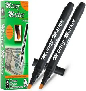 Counterfeit Money Detector Pen (2 Counterfeit Pens) - Detect Fake Bills Counterfeit Money Detector Pen (2 Counterfeit Pens) - Detect Fake Bills