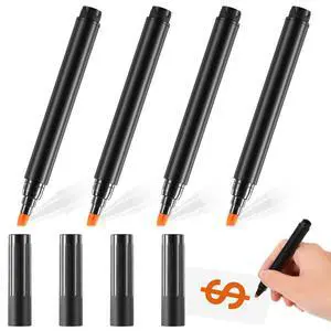 4 Pieces Counterfeit Bill Detector Marker Pen Counterfeit Money Pen Fake Money Checker Universal False Currency Pens Bills Loss Prevention Tester Pocket Size 4 Pieces Counterfeit Bill Detector Marker Pen Counterfeit Money Pen Fake Money Checker Universal False Currency Pens Bills Loss Prevention Tester Pocket Size