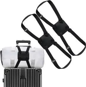 2 Pack Luggage Straps, Ajustable Elastic Bungee Belt for Suitcases, Add Extra Bag Easy and Securely for Travel 2 Pack Luggage Straps, Ajustable Elastic Bungee Belt for Suitcases, Add Extra Bag Easy and Securely for Travel