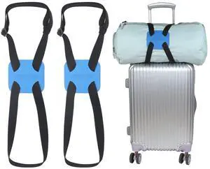 Luggage Straps Bag Bungees for Add a Bag Easy to Travel Suitcase Elastic Strap Belt- 2 Pack (Blue-2) Luggage Straps Bag Bungees for Add a Bag Easy to Travel Suitcase Elastic Strap Belt- 2 Pack (Blue-2)