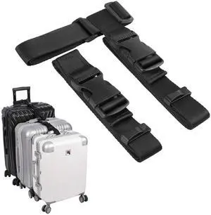 Luggage Connector, Straps for Suitcase, Add A Bag Adjustable Attachment Accessories 1.25" Endless for Connect Your 3 Luggage Together-2 Pack Luggage Connector, Straps for Suitcase, Add A Bag Adjustable Attachment Accessories 1.25" Endless for Connect Your 3 Luggage Together-2 Pack