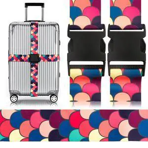 Colorful 2 Pack Luggage Straps for Suitcases Travel Belt Connector Holds Suitcase Add a Bag Premium Accessories Unique Adjustable Strap Colorful 2 Pack Luggage Straps for Suitcases Travel Belt Connector Holds Suitcase Add a Bag Premium Accessories Unique Adjustable Strap