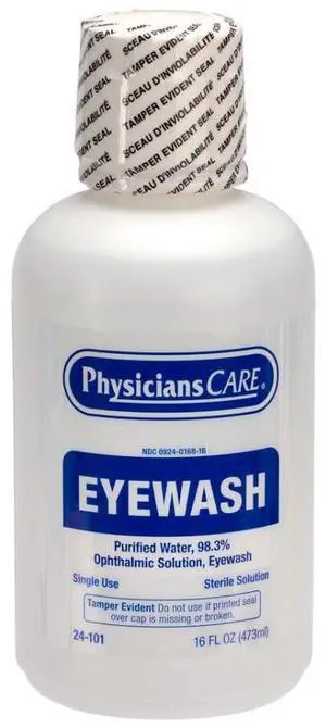 Eye Wash Solution, Sterile Isotonic Buffered Solution for Flushing & Irrigating Eyes, 16-oz Bottle Eye Wash Solution, Sterile Isotonic Buffered Solution for Flushing & Irrigating Eyes, 16-oz Bottle