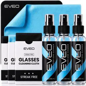 Eyeglass Cleaner Spray - No Streaks Technology with Microfiber Cleaning Cloth- Glasses Cleaning Kit - Glasses Cleaner Spray with Lens Cleaner Cloth - Screen & Eye Glasses Kit - 3 Pack Eyeglass Cleaner Spray - No Streaks Technology with Microfiber Cleaning Cloth- Glasses Cleaning Kit - Glasses Cleaner Spray with Lens Cleaner Cloth - Screen & Eye Glasses Kit - 3 Pack