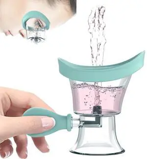 Eye Wash Cup, Eye Wash Kit - Silicone Manual Air Pressure Eye Cleaning Cup for Eye Rinse, Portable Eye Care Tool for Quick Relief from Tired Eyes, Cleaning Eye Dust, Makeup Irritants(Blue) Eye Wash Cup, Eye Wash Kit - Silicone Manual Air Pressure Eye Cleaning Cup for Eye Rinse, Portable Eye Care Tool for Quick Relief from Tired Eyes, Cleaning Eye Dust, Makeup Irritants(Blue)