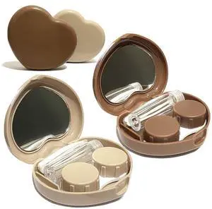 Contact Lens Case, Travel Size Cute Contact Lenses Applicator Remover Tool Kit with Mirror Solution Bottle for Daily Outdoor Heart (2 Pack) Contact Lens Case, Travel Size Cute Contact Lenses Applicator Remover Tool Kit with Mirror Solution Bottle for Daily Outdoor Heart (2 Pack)