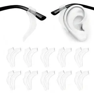 Soft Silicone Eyeglass Ear Hooks, 10 Pairs of Glasses Anti Slip Grips For Sunglasses, Reading (Clear) Soft Silicone Eyeglass Ear Hooks, 10 Pairs of Glasses Anti Slip Grips For Sunglasses, Reading (Clear)