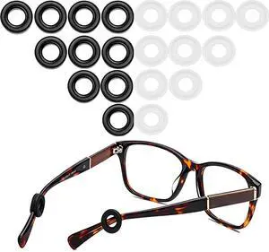 Glasses Ear Grip, Silicone Ear Hook & Ear Grippers, Anti-Slip Eyeglasses Temple Sleeve Retainer Holder, Accessories for Sports Glasses, Sunglasses, Reading Glasses, 12 Pairs (Black,Clear) Glasses Ear Grip, Silicone Ear Hook & Ear Grippers, Anti-Slip Eyeglasses Temple Sleeve Retainer Holder, Accessories for Sports Glasses, Sunglasses, Reading Glasses, 12 Pairs (Black,Clear)