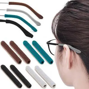 4 Pairs Upgrade Soft Glasses Ear Cushion, Anti Slip Knitting Cotton Eye Glasses Ear Grippers, Comfort Temple Sleeves Tips Eyeglass Ear Pads, Non Slip Eyeglass Grips for Behind the Ear (Multicolor) 4 Pairs Upgrade Soft Glasses Ear Cushion, Anti Slip Knitting Cotton Eye Glasses Ear Grippers, Comfort Temple Sleeves Tips Eyeglass Ear Pads, Non Slip Eyeglass Grips for Behind the Ear (Multicolor)