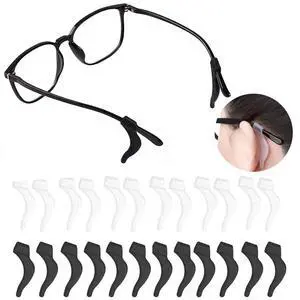 HKIDEE Eyeglass Ear Grip, Anti - Slip Comfortable Silicone Elastic Eyeglasses Retainers For Sunglasses Reading Glasses Eyewear, Sport Eyeglass Strap, 12 Pairs HKIDEE Eyeglass Ear Grip, Anti - Slip Comfortable Silicone Elastic Eyeglasses Retainers For Sunglasses Reading Glasses Eyewear, Sport Eyeglass Strap, 12 Pairs
