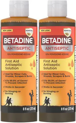 Antiseptic Povidone Iodine Solution 8 Fl Oz, 2 Pack Antiseptic Povidone Iodine Solution 8 Fl Oz, 2 Pack