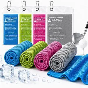 4 Pack Cooling Towels (40" × 12"), Soft Breathable Cooling Microfiber Ice Towels for Neck & Face, Instant Cooling Neck Wraps for Golf, Gym, Running, Yoga, Camping, Outdoor Sports & Hot Weather 4 Pack Cooling Towels (40" × 12"), Soft Breathable Cooling Microfiber Ice Towels for Neck & Face, Instant Cooling Neck Wraps for Golf, Gym, Running, Yoga, Camping, Outdoor Sports & Hot Weather