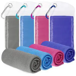 Cooling Towels 4Pack(40"x12"), Lightweight Soft Gym Towels for Yoga Workout Cooling Towels 4Pack(40"x12"), Lightweight Soft Gym Towels for Yoga Workout