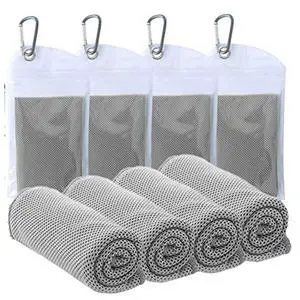 4 Pack Cooling Towels (40"x12") - Instant Cooling Reusable Microfiber Towels for Sports, Gym, Camping, Yoga, Fitness & More 4 Pack Cooling Towels (40"x12") - Instant Cooling Reusable Microfiber Towels for Sports, Gym, Camping, Yoga, Fitness & More