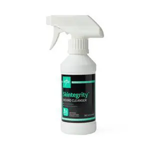 Skintegrity Wound Cleanser, 8 ounce Spray Bottle, for wound cleaning, debridement, removing protein, pressure injuries, infected wounds, spray can be adjusted from mist to stream Skintegrity Wound Cleanser, 8 ounce Spray Bottle, for wound cleaning, debridement, removing protein, pressure injuries, infected wounds, spray can be adjusted from mist to stream