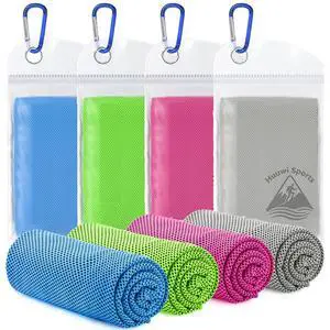 Cooling Towel 4 Pack, 40"x12" Ice Towel for Instant Relief, Microfiber Chilly Towel for Sports, Gym, Running, Yoga, Golf, Camping, Fitness (Mix A) Cooling Towel 4 Pack, 40"x12" Ice Towel for Instant Relief, Microfiber Chilly Towel for Sports, Gym, Running, Yoga, Golf, Camping, Fitness (Mix A)