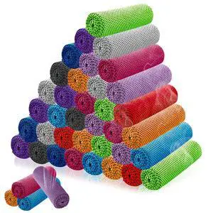 30 Pack 40"x12" Cooling Towels for Neck and Face, Microfiber Soft Breathable Cooling Towel Bulk for Hot Weather, Gym, Sports, Yoga, Workout, Running, Golf, Camping, Hiking 30 Pack 40"x12" Cooling Towels for Neck and Face, Microfiber Soft Breathable Cooling Towel Bulk for Hot Weather, Gym, Sports, Yoga, Workout, Running, Golf, Camping, Hiking