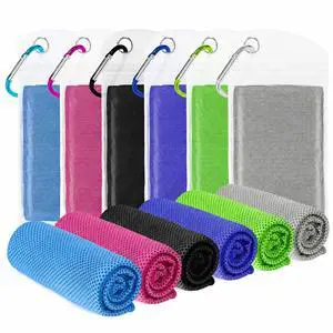 6 Pack Cooling Towel 40"X12", Cooling Towels for Neck and Face, Quick Dry Soft Breathable Reusable Microfiber Towels for Hot Weather, Camping, Hiking, Beach, Workout, Running & More Activities 6 Pack Cooling Towel 40"X12", Cooling Towels for Neck and Face, Quick Dry Soft Breathable Reusable Microfiber Towels for Hot Weather, Camping, Hiking, Beach, Workout, Running & More Activities