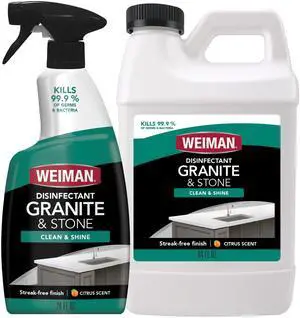 Disinfecting Granite Cleaner & Polish Value Pack - (1) 24 oz Spray Bottle, (1) 64 oz Refill Disinfecting Granite Cleaner & Polish Value Pack - (1) 24 oz Spray Bottle, (1) 64 oz Refill
