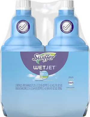 Wetjet Hardwood Floor Mopping and Cleaning Solution Refills, All Purpose Cleaning Product, Open Window Fresh Scent, 1.25 Liter, 2 Pack (Packaging may vary) Wetjet Hardwood Floor Mopping and Cleaning Solution Refills, All Purpose Cleaning Product, Open Window Fresh Scent, 1.25 Liter, 2 Pack (Packaging may vary)