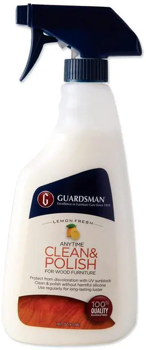 Anytime Clean & Polish Wood Cleaner & Furniture Polish for Cabinets, Tables, and Other Wood Surfaces, Spray Bottle, Lemon Fresh, 16 Fluid Ounces Anytime Clean & Polish Wood Cleaner & Furniture Polish for Cabinets, Tables, and Other Wood Surfaces, Spray Bottle, Lemon Fresh, 16 Fluid Ounces