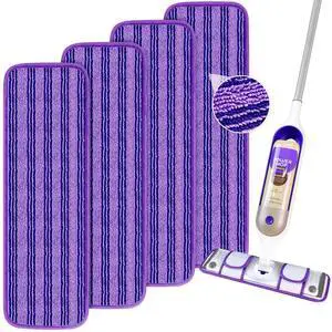 4 Pack Upgraded Reusable Mop Pads Compatible with Swiffer PowerMop, Mop Refill Pads Replacement for Swiffer Power Mop Spray Mop Pads for Multi-Surface Floor Cleaning, Quality Updated Cationic Material 4 Pack Upgraded Reusable Mop Pads Compatible with Swiffer PowerMop, Mop Refill Pads Replacement for Swiffer Power Mop Spray Mop Pads for Multi-Surface Floor Cleaning, Quality Updated Cationic Material