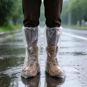20 PCS (10 Pairs) Longer Waterproof Shoe Covers for Rain, Non-Slip Disposable Plastic Shoe Ponchos Boot Covers Waterproof, Clear Heavy Duty Rain Shoe Covers for Men and Women 20 PCS (10 Pairs) Longer Waterproof Shoe Covers for Rain, Non-Slip Disposable Plastic Shoe Ponchos Boot Covers Waterproof, Clear Heavy Duty Rain Shoe Covers for Men and Women