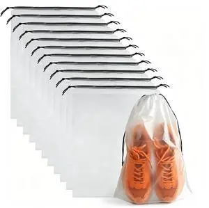 12 Pcs Shoe Bags for TravelClear Drawstring Travel Shoe Bags for Packing Waterproof Dustproof Shoes Organizer Pouch Travel Accessories Shoe Storage Bag for Women Men Portable Travel Essentials 12 Pcs Shoe Bags for TravelClear Drawstring Travel Shoe Bags for Packing Waterproof Dustproof Shoes Organizer Pouch Travel Accessories Shoe Storage Bag for Women Men Portable Travel Essentials