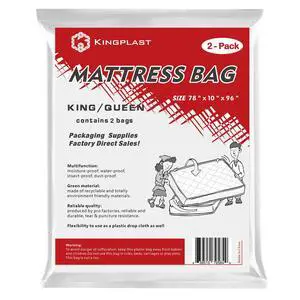 Mattress Bags for Moving and Storage, Protective Mattress Cover Encasement (2pack1.5MilQueen/King) Mattress Bags for Moving and Storage, Protective Mattress Cover Encasement (2pack1.5MilQueen/King)