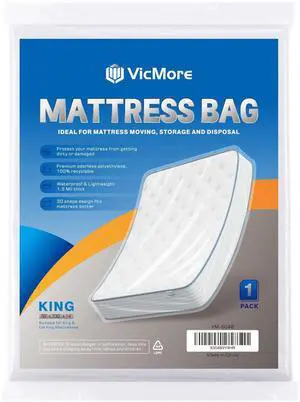 King Mattress Bag for Moving and Storage, 1.5 Mil, 1 Pack King Mattress Bag for Moving and Storage, 1.5 Mil, 1 Pack