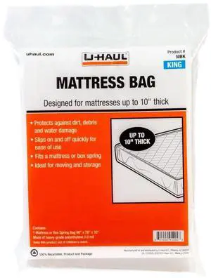 Standard King Mattress Bag Moving & Storage Cover for Mattress or Box Spring 96 x 78 x 10 (1-Pack) Standard King Mattress Bag Moving & Storage Cover for Mattress or Box Spring 96 x 78 x 10 (1-Pack)