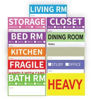 300 Count 3.4x2 Moving Labels for 1-4 Bedroom Color Coded Stickers for Packing Boxes 11 Room Designs Waterproof & Tear Resistant Removable Adhesive Blank Labels for Custom Notes 300 Count 3.4x2 Moving Labels for 1-4 Bedroom Color Coded Stickers for Packing Boxes 11 Room Designs Waterproof & Tear Resistant Removable Adhesive Blank Labels for Custom Notes