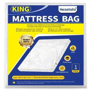 1PK King Size Mattress Moving Bags,Thick Plastic Bed Protector Cover 1PK King Size Mattress Moving Bags,Thick Plastic Bed Protector Cover